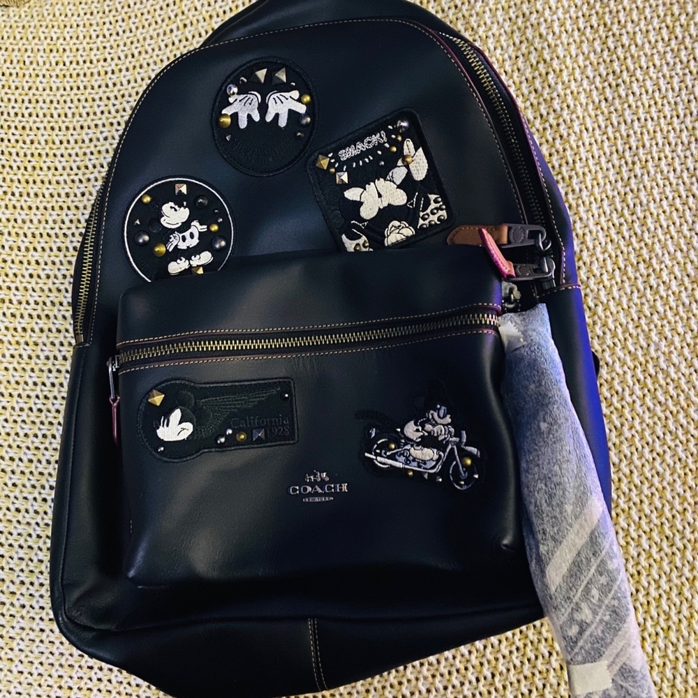Coach  X Disney Mickey Mouse Patches Backpack
